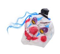 Mipcase Masque de Clown Halloween Scary Clown Accessories Masquerade Party Costume Prop Cosplay Full Face Mask avec Nez Bleu et Chapeau Noir pour Fêtes et Spectacles
