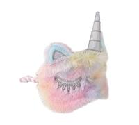 Mipcase Masque de Nuit Licorne Peluche Coloré Masque Occultant Confortable et Filles pour Sommeil Transports Maison