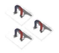 Mipcase Matériel Scientifique pour Démonstration Magnétique 3 Ensembles de Limaille de Fer et Poudre en Boîtes Compactes pour Travaux Pratiques en Laboratoire