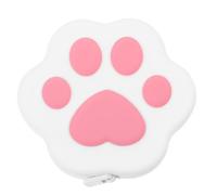 Mipcase Mètre Ruban Rétractable de Tailleur en Tissu Souple Mini Taille Compacte Motif Patte de Chat Rose Ruban de Mesure pour Couture et Prise de Mesures Corporelles Outil Léger et