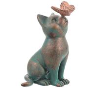 Mipcase Mini Statue de Chat Curieux en Résine Petites Figurines Décoratives pour Intérieur et Jardin Sculpture Animale Mignonne pour Bureau ou Étagère Décoration Charmante et