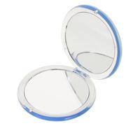 Mipcase Miroir De Maquillage Pliable Petit Format Grossissant X5 pour Femmes Portable De Voyage Couvercle Bleu