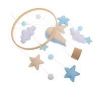 Mipcase Mobile Pour Berceau Fille En Feutre Nuage Et Montgolfière, Décoration Bébé Suspendue Douce, Coloris Pastel, Chambre Bébé Fille, Accessoire Éveil Sensoriel Doux