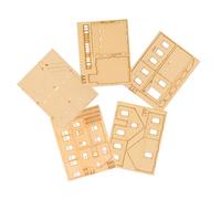 Mipcase Modèles De Construction en Bois pour Enfants Monuments Bâtiments Anciens Miniatures Jouets Kits De Modèles pour Adultes Puzzle À Double Serrure Hangar De Travail Faller