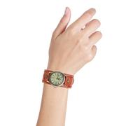 Mipcase Montre à Bracelet en Cuir de Vache Vintage pour Dame, Romain Précis, Adaptée aux Occasions Décontractées et Fêtes de Noël