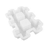 Mipcase Moule à Briques en Plastique Blanc Rectangulaire pour Pavage de Jardin Résidentiel Finition Propre et Compatibilité Polyvalente