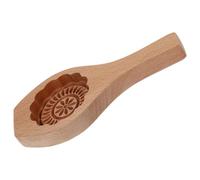Mipcase Moule à Gâteau de Lune en Bois Motif Floral Rond N°2 Ustensile de Pâtisserie Ménager 1 Pièce Outil Créatif Cuisine et Préparation de Biscuits
