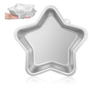 Mipcase Moule à Gâteaux Étoile à Cinq Pointes Alliage D'aluminium | Démoulage Facile, Base pour Décoration de Gâteau, la Cuisine et Anniversaires, , Argenté