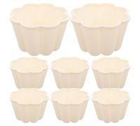 Mipcase Moules à Gâteaux de Fleur 8 Pièces en Pp Beige pour Desserts Créatifs et Sûrs, Adaptés la Congélation Fêtes la Maison