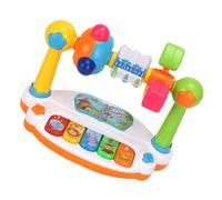 Mipcase Musical Lumineux Éducatif pour Garçon Fille Piano Rotatif Éveil Sensoriel Instrument Pédagogique Plastique Écologique Cadeau pour Filles et Garçons Ans Couleur Couleur Aléatoire