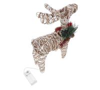 Mipcase Noël Cerf Lumineux avec LED Renne pour Table et Jardin Décoration Festive Intérieur Extérieur Montage Rapide et Éclairage