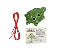 Mipcase Ocarina Débutant Porcelaine Blanche Forme Tortue Tonalité et Portable avec Lanière Instrument à Sons Naturels pour Apprentissage et Performance Couleur Aléatoire Couleur Aléatoire