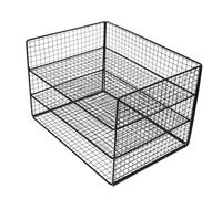 Mipcase Organisateur De Fichiers en Fer Noir 3 Niveaux Grosse Capacité Support De Bureau Trieur Porte-Lettres Maison Classement A4 Documents Bureau