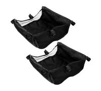 Mipcase Organisateur De Poussette Filet Réglable Noir, Panier De Rangement Sous Siège Robuste En 2 Pièces, Paquet De Transport Polyvalent Pour Bébé, Pour Couches, Jouets Et Courses