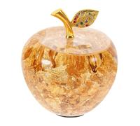 Mipcase Ornement Pomme Décorative Cristal Doré Objet Créatif pour Vitrine Décoration Maison et Fête Danniversaire Couleur Aléatoire Couleur Aléatoire
