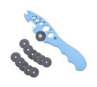 Mipcase Ouvre-flacons de Remède Portable 12 Pièces 11 Meules en Acier Inoxydable Bleu, Outil Brise-ampoules pour Usage Hospitalier et Pharmacie, Coupe-flacons Médicaux Ergonomique