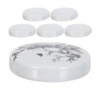 Mipcase Palette de Peinture en Porcelaine Empilable 5 Niveaux Couvercle Plateau de Mélange Lisse en Céramique Palette pour Aquarelle pour Artistes et Étudiants Usage Atelier et