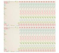 Mipcase Papier à Lettres A4 à Motifs Floraux Bordure Dentelle, 50 Feuilles, Papier Aquarelle Lisse, Décoration Créative pour Imprimante, Correspondance Printanière Et Papeterie Élégante