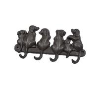 Mipcase Patère Murale Fonte Forme Chien Rétro Crochet Robuste Fer pour Manteaux Clés et Chapeaux Style Européen Pastoral Noir pour Amoureux des Chiens