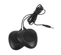 Mipcase Pédale Double de Grosse Caisse pour Batterie Électronique avec Connecteur 3,5 Mm Pad de Pédale Sourdine Silencieuse Doubles Réactives pour Pratique Musicale