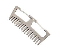 Mipcase Peigne Antistatique en Alliage de Titane Porte-clés Multifonction Compact Léger pour Soins Capillaires Voyage Extérieur