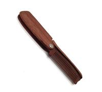 Mipcase Peigne Pliable Bois Naturel pour Hommes Voyage Entretien Barbe et Cheveux Outil de Coiffage Pratique et Compact