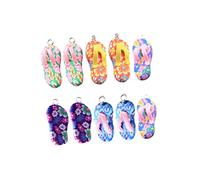 Mipcase Pendentif Breloque DIY 10Pcs Accessoires de Bijoux Argile Colorée Créatif pour Fabrication de Boucles d'Oreilles et Porte-Clés pour Bricolage et Cosplay
