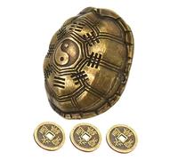 Mipcase Pendentif Carapace Tortue Alliage Solide pour Divination Décoration Chinoise Vintage et Jeu de Fortune Accessoire Artistique et Spirituel pour Maison et Temple