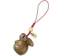 Mipcase Pendentif Porte-clés en Bois Forme Lapin Adorable Design Unique, Décoration Polyvalente pour Clés et Fermeture Éclair, Présent D'anniversaire Original