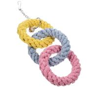 Mipcase Pendentif Suspendu à Trois Anneaux Gerbille Jouets de Planeur de Sucre remorqueur Peluche Trucs de Hamster balançoires Jouets pour Hamsters Planeur en Sucre en Tissu