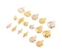 Mipcase Pendentifs Breloques Coquillages Dorés Accessoires Bijoux DIY pour Bracelets Créations Artisanales