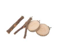Mipcase Perchoirs Bois pour Perroquets avec Branches Multi-Positions Perchoir à Poncer Naturel Plateforme et Balançoire pour Calopsittes Conures et Perruches