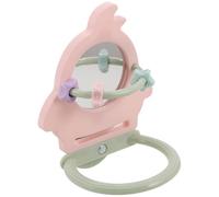 Mipcase Perroquet avec Miroir Interactif Rose Clair, Perchoir à Ronger en Plastique Sécurisé, Accessoire de Cage Stimulant L’Esprit des Oiseaux D’intérieur, Adapté aux Perruches