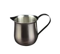 Mipcase Pichet à Lait Inox avec Bec Fuite Poignée Portable Pot à Lait Acier Inoxydable pour Café Bar Restaurant et Maison Grand Format