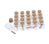 Mipcase Pièces Bouteille à dérive en liège Souhait Petit Pots de Sorts avec du liège Mini Bouteille flacons avec Bouteilles vides Mini Pots avec couvercles en liège Fiole Bois