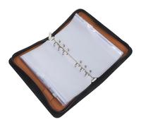 Mipcase Pilulier Étanche Portable En Pu Vert A6 21 x 13 Cm Avec 6 Pochettes Zippées à Feuilles Mobiles, Organiseur De Pilules Compact Pour Voyage Et Rangement Petits Accessoires