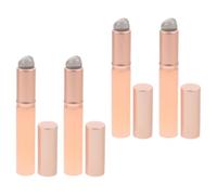 Mipcase Pinceau à Lèvres en Silicone à Tête Ronde Plastique et Silicone 4 Pièces avec Capuchon Applicateur à Lèvres Portable et Événements Spéciaux et Correcteur Voyage