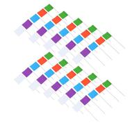 Mipcase Piquets de jardin 50pcs PVC résistants aux intempéries pour marquage de terrain et bornage en travaux paysagers