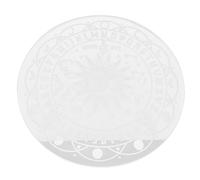 Mipcase Planche Divinatoire en Acrylique Pendule, Plateau Spirituel Métaphysique Orné de Lettres Alphabétiques, Support Bougeoir Polyvalent pour Sorcière, Outils de Radiesthésie et