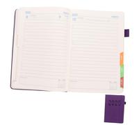 Mipcase Planificateur Hebdomadaire et Mensuel avec Porte-stylo Papier Anti-bavure Agenda pour Étudiants et Professionnels Couverture Rigide Violette