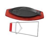 Mipcase Plateau de Cuisson Fonte Forme de Poisson Antidérapant avec Plateau Isolant Service Teppanyaki et Steak Accessoire de Cuisine Portable pour Usage Domestique