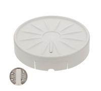 Mipcase Plateau Décoratif Rond Blanc roulettes Cachées et Bac d'Égouttement Amovible, Support Mobile pour Jardinières d'Intérieur