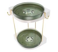 Mipcase Plateau Tournant Organisateur De Lotion Et De Parfum Organisateur sous Évier Salle De Bain Étagère De Vanité Organisateur De Salle De Bain Tournant Maquillage Dark Green Plastique