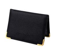 Mipcase Pochette De Protection Ultra-Fine pour Cartes Bancaires ’identité en Cuir PU Noir, Manchon Anti-déchirure Étanche, pour Voyage Et Usage Quotidien