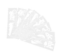 Mipcase Pochoirs de Peinture Automobile en Pp Robuste, 8 Modèles Véhicules pour Dessin D'garçon et Filles et Projet Scolaire, Kit Créatif pour Cartes Artisanales et Loisirs Créatifs