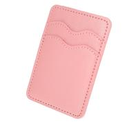 Mipcase Porte Cartes Adhésif pour Téléphone Pochette PU Rose Double Compartiment pour Cartes de Crédit et Visite Compatible avec Divers Modèles de Téléphones Installation Facile et