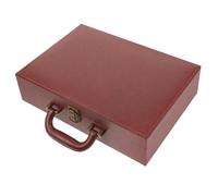 Mipcase Porte-Clés Boîte de Rangement Portable Capacité Spacieuse Organisateur de Documents en PU et MDF Boîte pour Agent Immobilier Rangement Multifonction pour Maison et Bureau