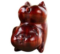 Mipcase Porte-clés Cochon en Bois de Santal Violet, Breloques Artisanales, Décoration Suspendue Solide pour Loisirs Créatifs et Accessoires de Bijoux, Pendentif Miniature Sculpté, 1 Pièce