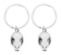 Mipcase Porte-clés Cochon en Métal Argenté 2pcs, Porte-clés Créatif et Pendentif de Paquet, Accessoires Fun pour Tenir Clés et Décorer Paquet