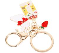 Mipcase Porte-Clés en Alliage de Zinc Doré Pendentif Amulette Anneau Porte-Clés Résistant et Créatif Accessoire Léger pour Clés et Paquet Décoration Feng Shui Chanceuse